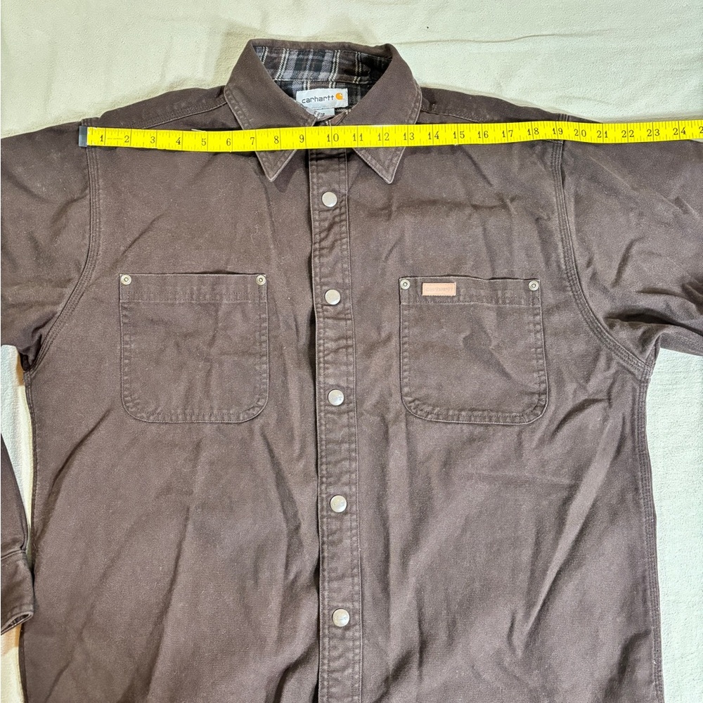 Carhartt Flannel Lined Canvas Shirt Jac (S296) - Picture 13 of 14